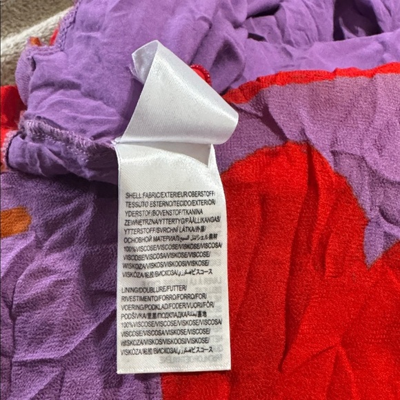 Farm Rio Wild Hearts Long Sleeve Chiffon Tiered Dress - Picture 15 of 15